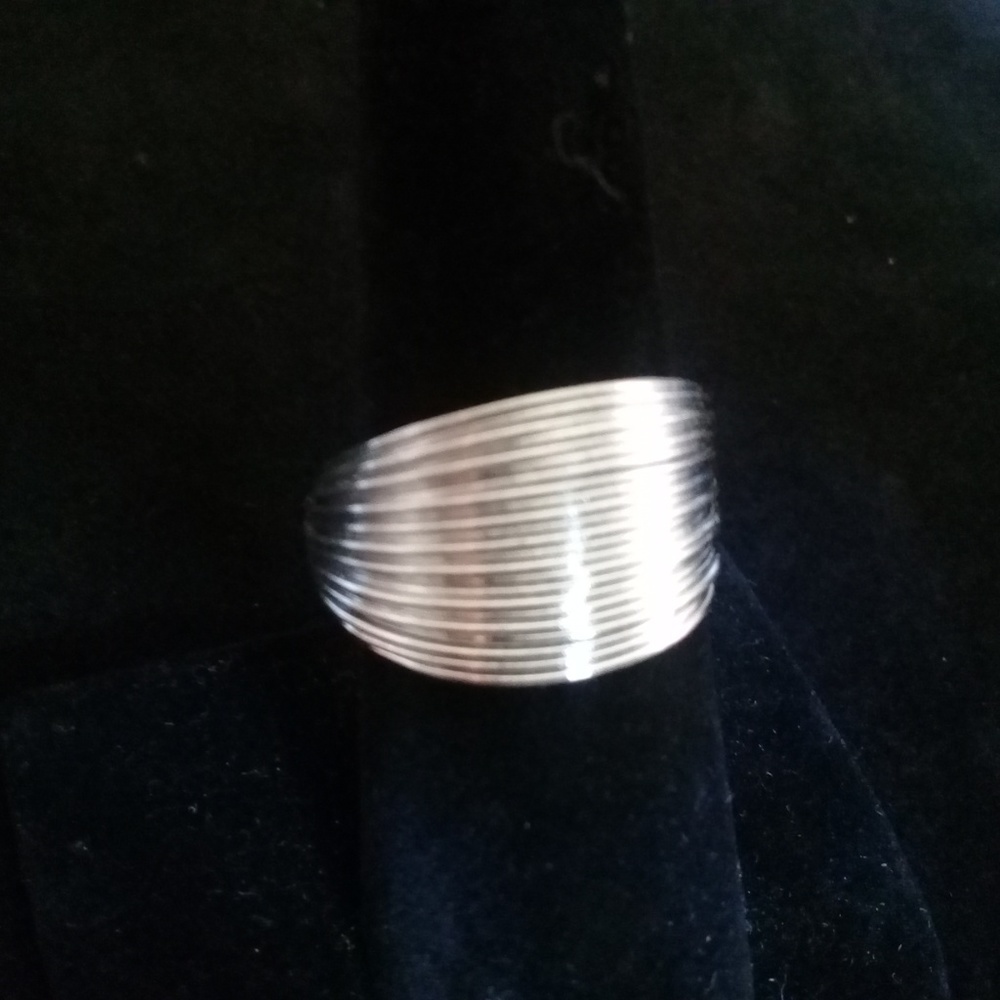 925 Multi- Strand Silver Wire Ring Adjustable. - image 1